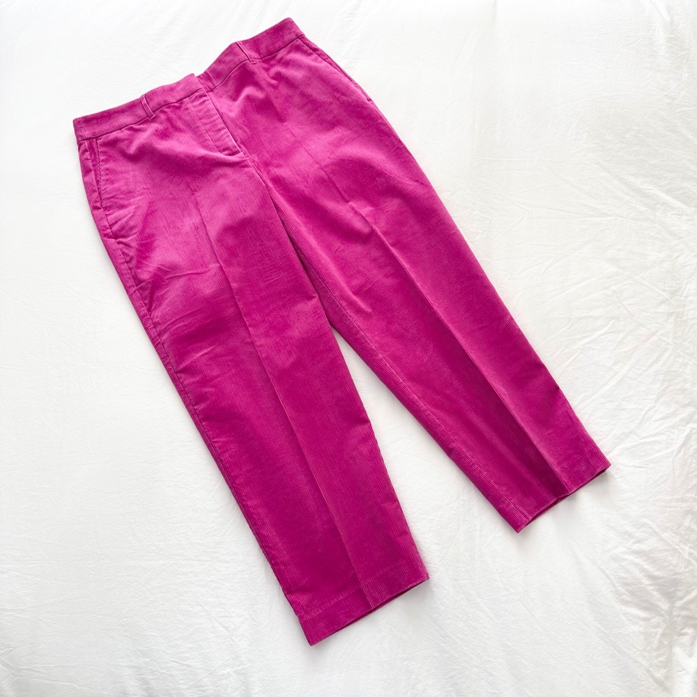 Boden Kew Cord Pants Magenta Pink Corduroy Straight Leg Size 14R - Picture 2 of 7